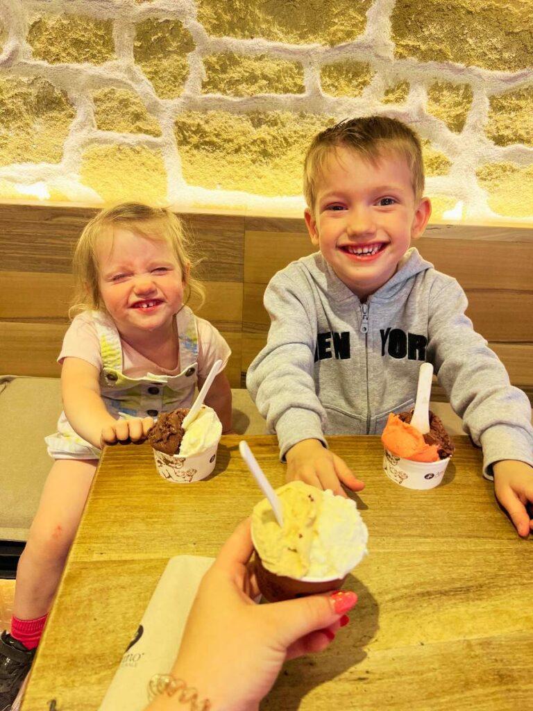 Gelato in italy.  Is portofino good for kids?