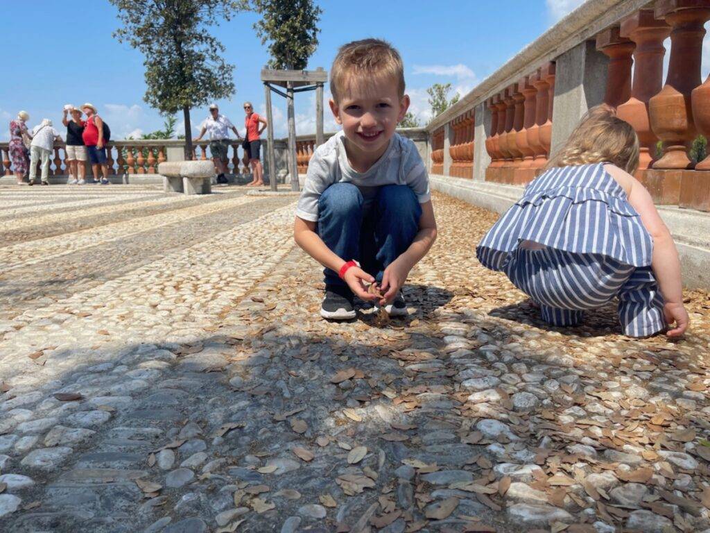 things to do in nice with kids. Little boy staning in a park in Nice