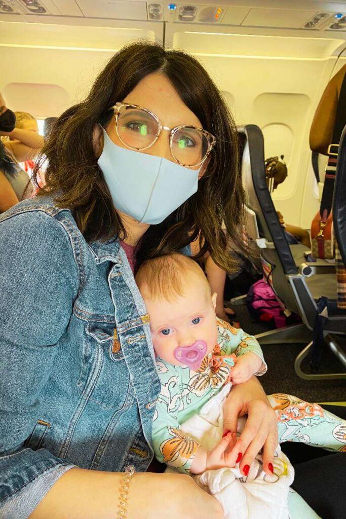 Airplane with baby traveling-with-kids