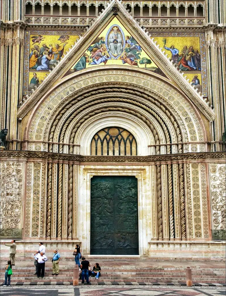 Church in italy with beautiful facade 