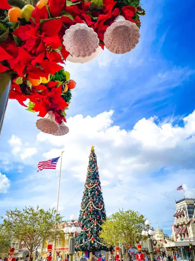 Christmas tree at magic kingdom