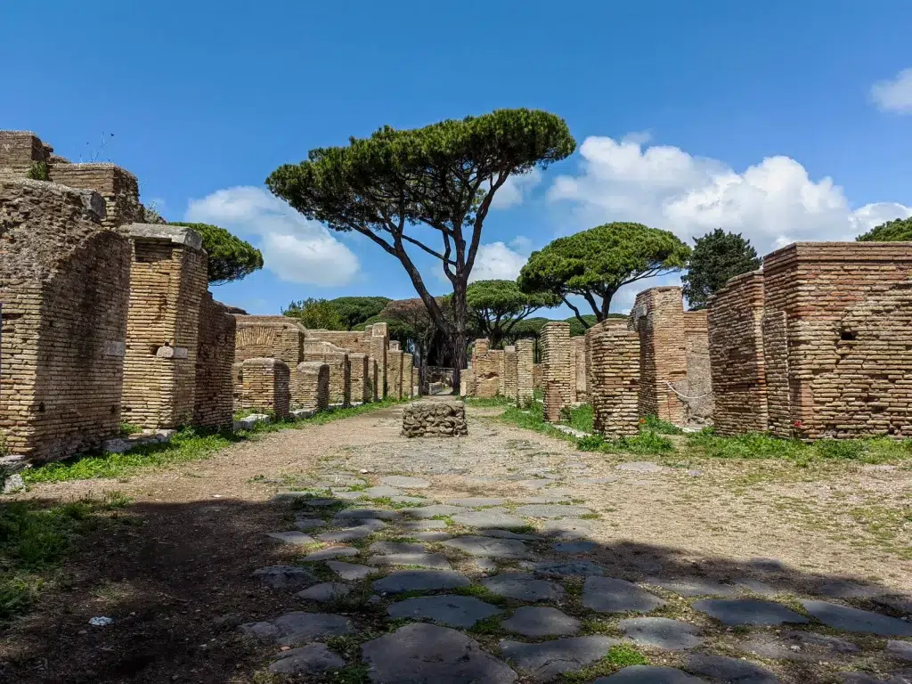 the ruins of the ancient city of pompei