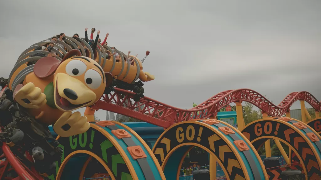 Slinky dog from toy story roller coaster at disney's hollywood studios