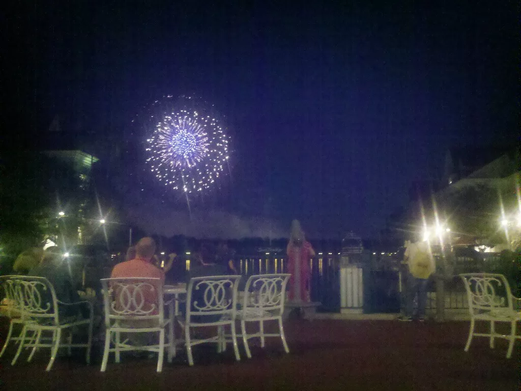 Fireworks over the grand floridian hotel