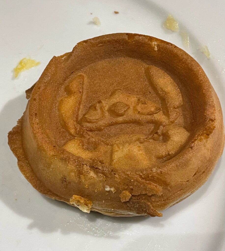 Waffle in the shape of Disney's character Stitch